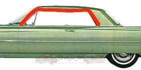 Roofrail lister, taklisterna, tätar mot dörr rutan 2 dörr.