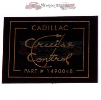 Motorrums dekal Cruise controll enhet