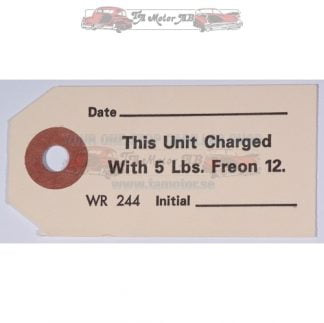 Motorrums dekal Freon fyllning