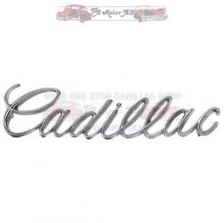 Cadillac-texten på bagageluckan