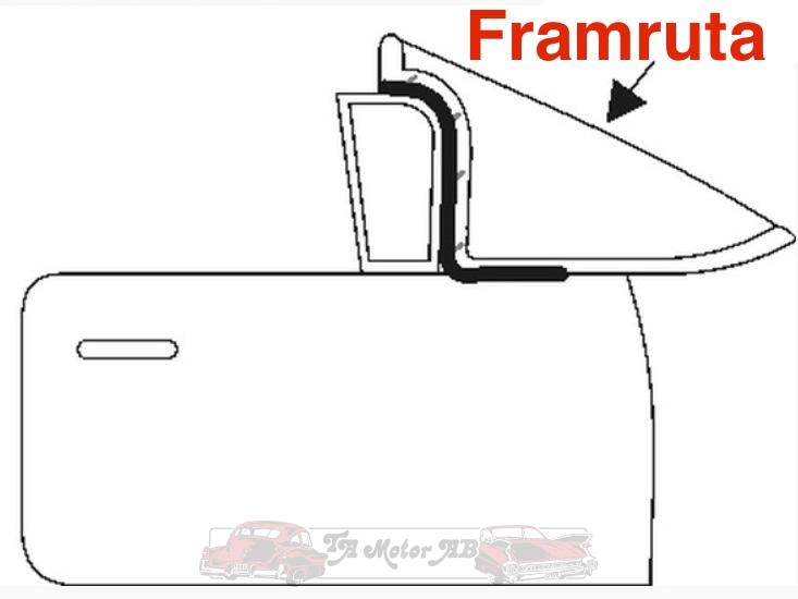 Gummilist A-stolpe framruta. Pillar post - Kuva 2