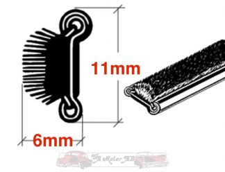 Skraplist, filtlist 11mm bred. 122 cm lång