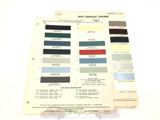 Original Cadillac färgkarta