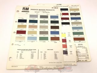 Original Cadillac färgkarta