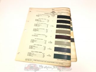 Original Cadillac färgkarta