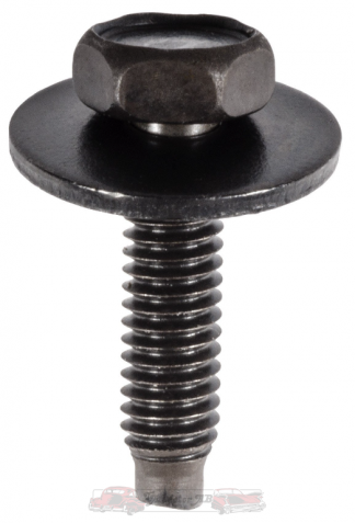 Skärmbult 1/4" UNC =6,35mm med styrning och bricka