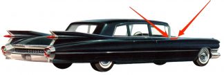 Avrinningslist främre dörröppningen Limo. Serie 75