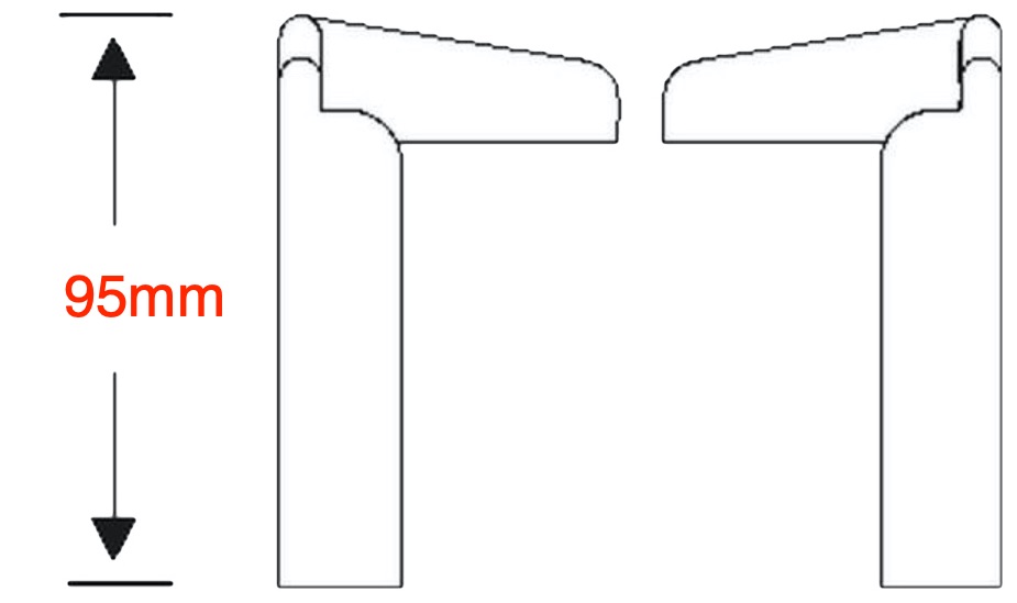 Hörngummilist i framkant av taket, roof rail. 2 dörr. HT - Image 2
