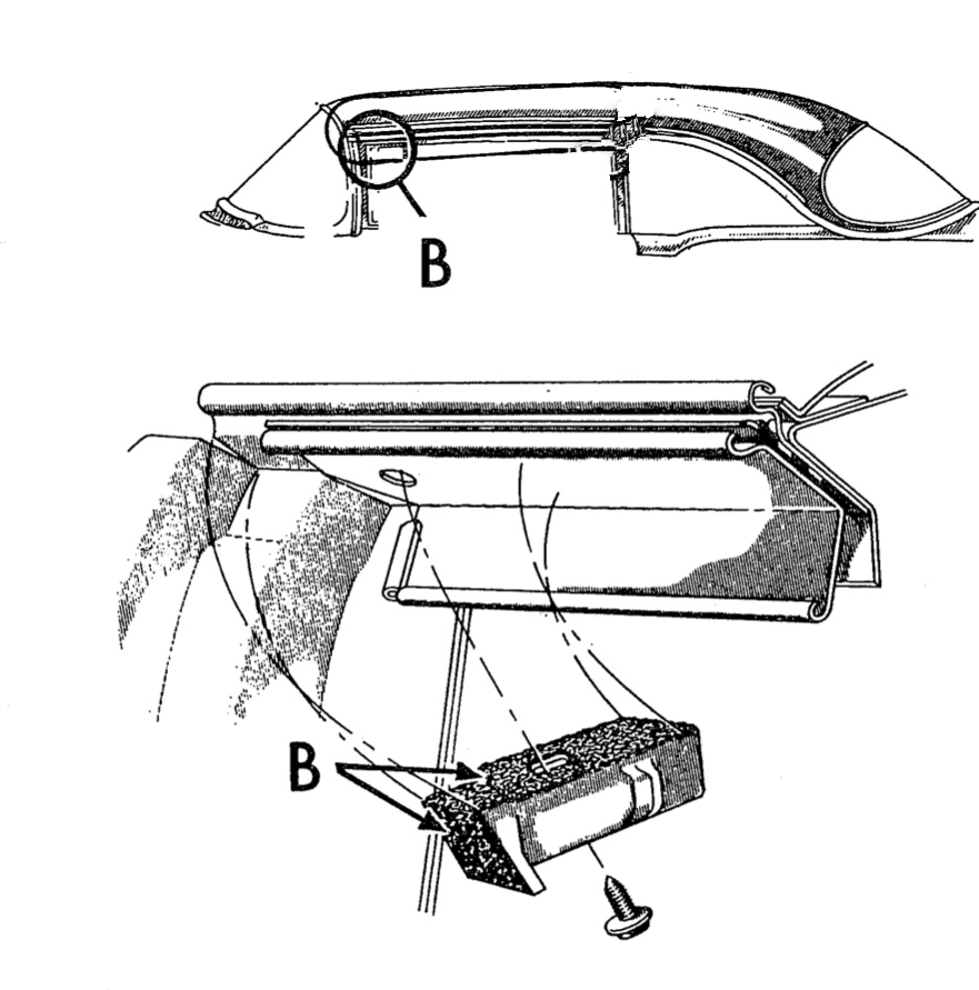 Hörngummilist i framkant av taket, roof rail. 2 dörr. HT - Image 3