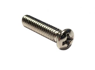 Kromad skruv 8-32 = 4,1mm x 19,5mm Försänkt, kullrig skalle, krysspår