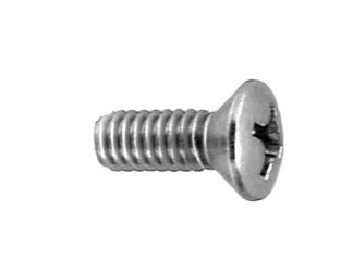 Rostfri skruv 6-32 = 3,5mm x 10mm Försänkt, kullrig skalle, krysspår