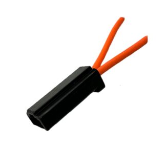 Kontaktstycke, 1 flatstift hona med 2 kablar